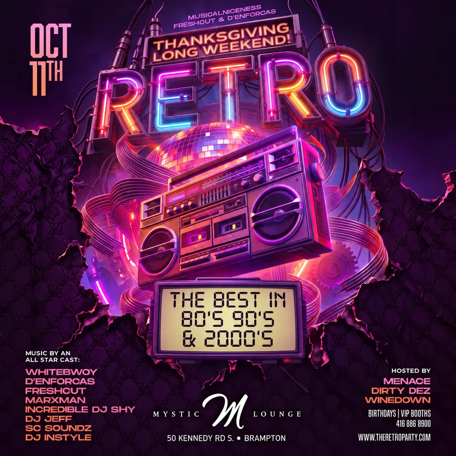 RETRO - Thanksgiving Long Weekend event flyer