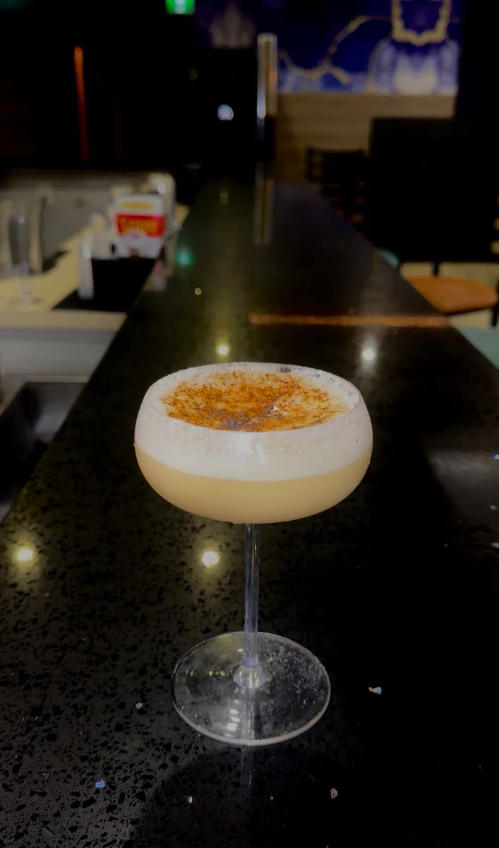 Cocktail on Mystic bar counter